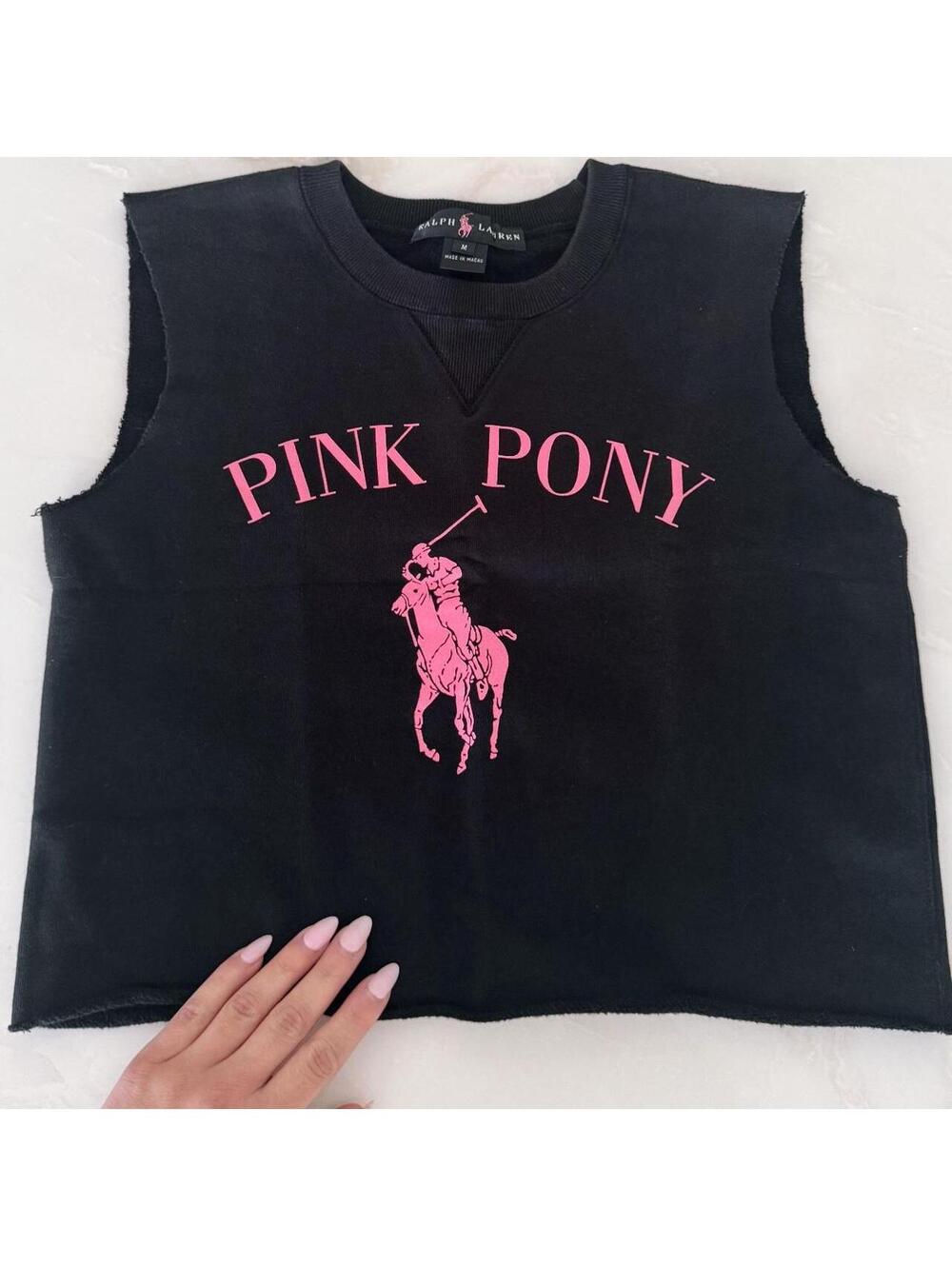 RARE vintage Ralph Lauren Pink Pony Cut Off Top